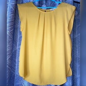 Yellow sheer top